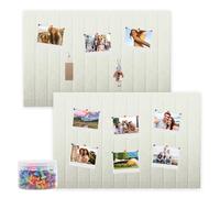 2 Pack 60*40cm Felt Bulletin Boards 0.9cm Dick Felt Cork Panel with 80 Nail