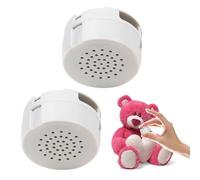 2 Pack 60-Second Voice Recorder for Ted dy, Talking Tins Voice Recorder, Recordable Voice Device for Boys Girls for Plush Toy Baby Doll Toy and Pillow, White (2)
