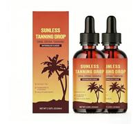 2 Pack 60ml Sunless Tanning Drops To Drink, Drinkable Self Tannings Drops Oral Drink Moisturizing Bronzing Tanner, Tanning Drops for Natural Sun-Kissed Glow & Hydrated Skin for All Skin Types