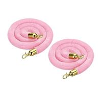 2-Pack 6ft Velvet Stanchion Rope with Hooks for Crowd Control, Event Management, Hotel, Restaurant Queue System, VIP Barrier Rope, Durable and Stylish