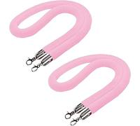 2 Pack 6ft Velvet Stanchion Rope with Silver Hook Crowd Control Queue Divider VIP Barrier Rope for Events Hotels Concerts - & Stylish