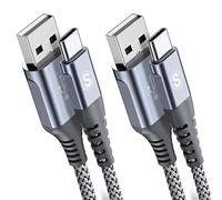 2-Pack 6M USB C Cable 3.1A Fast Car Charger Cable Compatible for iPhone 16 15 Plus Pro Max, Samsung Flip/Fold 7 6 5 4 3 S25 S24 S10 S20 S21 S22 S23 A16/15/14/13/12 A35/A34 A56/55/54, Pixel 9 8 7 6