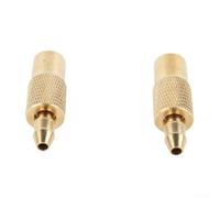 2-Pack 6mm Copper Tyre Inflator Valve Connector Pure Copper Air Pump Clip for 6mm Hose Garage System Tyre Valve Connector 6mm Bore Industrial Line Hose Fitting 6mm Copper Clip-On Open Tyre Inflator