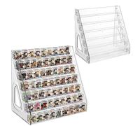 2 Pack 7 Layers Acrylic Display Stand 12.2 x 7.28 x 11.62 Inches, Perfume Shelf Organiser Sturdy and Durable with Large Storage Space, Shelves for Cake Cupcakes Figures Cosmetics Collectibles Display