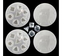 2 PACK 7 Shapes Dice Shaped Ice Cube Mold for Whisky, 3D Dice Mold Accessories For Whiskey Cocktail Summer Ice Drink for Candle Home Decorate Mold Candle Making Mold