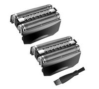 2 Pack 70B Replacement Shaver Heads Compatible with Braun Series 7, Fits 720cc, 730cc, 735s, 750cc, 760cc, 790cc, Precision Blades with Cleaning Brush, Black
