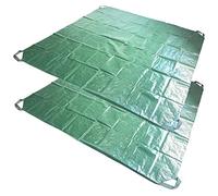 2-Pack 7x7ft Yard Garden Leaf Tarp 4 Handles Waterproof Tarps for Sandbox Cover,Lawn Debris,Yard Waste Tarp,Landscape Pruning,Leaf Hauler,Outdoor Camping Tarps,Tent Footprint,Patio Table,FirePit Cover