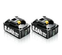 2 Pack 8.0Ah for Makita 18V Batteries Compatible with Makita LXT Tools | Upgraded Lithium-ion Battery Compatible with Makita Battery Power Tools BL1860 BL1840 BL1850 BL1860B with LED Indicator