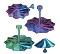 2 Pack 8 cm 3D-Printed Expanding Fractal Star Fidget Toys with Handles