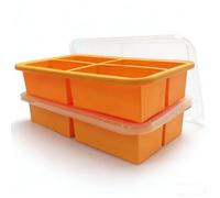 2 Pack 8 Cup Easy Open Silicone Soup Freezer Containers with Lids BPA Free 250ml Large Reusable Food Storage Containers for Broth, Sauce, and Food Prep