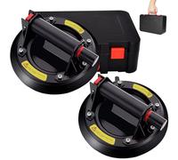 2 Pack 8 Inch Heavy Duty Glass Suction Cups, Suction Cup for Large Glass Lifting, Heavy Tools, Industrial Lifter to Replace Windshield, Tile, Granite, Material.