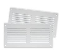 2-Pack 8" x 4" Inch / 200 x 100 mm White Air Vent Cover - Steel Return Air Grilles - for Ceiling and Sidewall - HVAC - with Insect Protection Screen (7.87 x 3.93 inch, White)