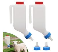 2 Pack 800ml Lamb Feeding Bottle,Goat Feeder Bottles Hang Upside Down Animal Milk Bottle with Scale,Reusable Goat Nursing Bottles for Lamb Goats Dog Cat Piglet