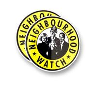 2 Pack - 8cm Neighbourhood Watch Self Adhesive Stickers - Sign CCTV, Warning, Sign, Recording, Private Property, Surveillance