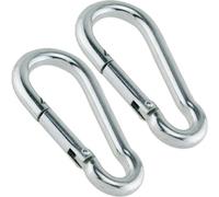 2 PACK 8mm Quality Stainless Steel Carbine Wire Rope Clip Hook Carabina
