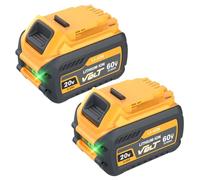 2 Pack 9.0Ah 20V/60V FlexVolt XR Battery for Dewalt Battery DCB609 DCB606 DCB612 DCB184 DCB546 DCB200 DCB201 DCB182 Large Capacity Lithium-ion Battery with LED Indicator