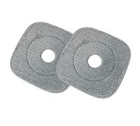 2 Pack 9 Inch Square Microfiber Pad Refill Compatible with True & Tidy Thick SPIN-800 TrueClean Mop, M16 and Most Square Spin Mop, Bucket - Grey