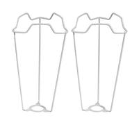 2 Pack - 9" White Metal Vintage Shade Carrier to Support Table & Floor Lampshade with Duplex Fitting | 29mm Hole | Fits BC SBC SES Type of Lampholders