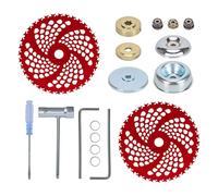 2 Pack 9"x36 Teeth Carbide Tipped Weed Eater Blade, with Universal Adapter Kit, Brush Cutter Blade for Weedeater, Brush Cutter, Weed Trimmer, Weedwacker-Trim Tree, Vine, and Bushes