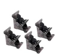 2-Pack 90 Degree Self-Locking Folding Hinge, Right Angle Brackets for Foldable Table and Stool Legs(4Pcs with Screws)