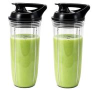 2 Pack 900ml Cups with to-Go-Lids for nutribullet Ultra 1200W Personal Blender, 32oz Spare Cups Replacement Parts Compatible with Nutribullet Ultra 1200W / Ultra Plus/Turbo Blender
