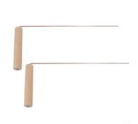 2 Pack 99.9% Pure Copper Dowsing Rods with Birch Wood Handles, Divination and Water Finding Tool for Locating Gold, Minerals, Utility Lines, Paranormal