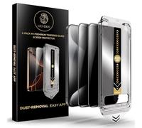 2-Pack | 9H Privacy Tempered Glass Film for iPhone 15 Pro Screen Protector 6.1'' | 28° Anti-Spy | Edge-to-Edge Protection | One-Touch Install with Auto Dust-Elimination Kit & Precision Tool for glass