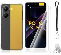 (2 - pack) 9HD Hardness Tempered Glass Screen Protector for Xiaomi POCO X7 Pro with Case Protector, Full Coverage Protection