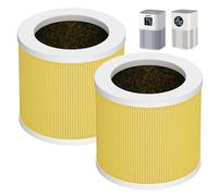 2 Pack A1 Pet Replacement Filter Compatible with VEWIOR Air Purifier HQSC-50, HQKJ-80, AMEIFU AP01W, 3-in-1 H13 True HEPA Air Cleaner Filter, Yellow