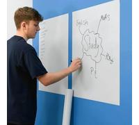 2 Pack A1 Whiteboard Sheets Static Cling Dry Erase Stick On Like Magic White Film Paper Reusable Self Adhesive Vinyl Roll No Glue Wall Large Plain Writable Erasable Sheets for Office Home School