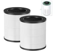 2 Pack A2 Replacement Filter Compatible with VEWIOR A2 Air Purifier, H13 True HEPA Air Cleaner Filter, 3-Stage Filtration for Wildfire Smoke Pollen Pets Odor (Special for ClearAir-A2 Air Purifier)
