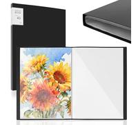 2 Pack A3 Display Book Folder,40 Pocket Book Presentation Portfolio Folder with Clear Plastic Sleeve,Art Portfolio Presentation Folders for Painting Artwork School Office