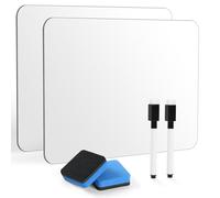 2 Pack A3 Size Double Sided White Board, 12 x 16 inch Dry Erase Boards WhiteBoards Lapboards for Students Teachers School Classroom Kids Children Drawing & Writing