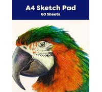 (2 Pack) A4 Artists Sketch Pads - 60 Sheets - 80GSM White Cartridge Paper - Drawing & Sketching Pad for Kids, Students & Hobbyists