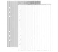 2 Pack A5 Binder Cover, Clear Acrylic 6-Ring A5 Planner Cover Transparent Protective Stripe Surface for Notebooks & Journals (8.3x5.8 Inch)