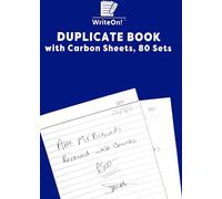(2 Pack) A5 Duplicate Book with Carbon Sheet - 1-80 Page Full-Size | Ideal for Invoices, Sales & Record Keeping