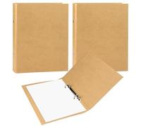 2 Pack A5 Folders Ring Binder, 233x175mm Kraft Paper A5 Ring Binder Folder