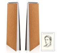 2 Pack A5 Sketchbook 160gsm Spiral Bound Hardback Drawing Pad Brown Kraft Paper with Acid Free Art Books 60 Pages for Kids Adults Art Supplies