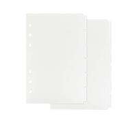 2 Pack A6 Binder Dividers 6 Tabs Frosted PP Binder Index Tabs Planner Divider for Round Ring Binders Sheet Protector Refills (2 Packs A6)