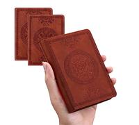 2 Pack A6 Pocket Notebook Mini Journal Notepad with Leather Cover Thick Paper 140Sheets Small Pocket Planner for To Do List and Note Jotting Travel Business Office Notebook for Writing Taking Note