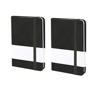 2 Pack A7 Pocket Notebook Mini Small Notepad Journal Diary Lined Notebook Hardback Notepad Travel Notebook Writing Note Books Memo Pad Elastic Closure 96 Pages Office School Stationery Supplies