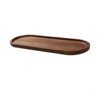 2 Pack Acacia Wood Serving Tray Rectangular Platter | Ergonomic stackable measuring spoon set for spice, oil and vanilla extract, melamine, green