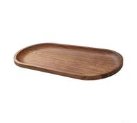 2 Pack Acacia Wood Serving Tray Rectangular Platter | Ergonomic stackable measuring spoon set for spice, oil and vanilla extract, melamine, green