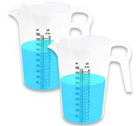 2-PACK ACCUPOUR 16oz (2 Cup) Measuring Pitcher, Pool Measuring Cup for Chemicals, Plastic, Multipurpose - Great for Oil, Chemicals, Pool and Lawn - Ounce (oz) and Milliliter (mL) Increments (500 mL)