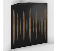 2 Pack - Acoustic Bass Trap "Pulse-F" with Velvet Fabric for mount in corner under the ceiling | Recording Studio Treatments | Size: 50x50x15cm (Black-Beige, Pulse-150mm)