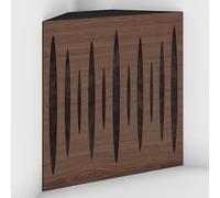 2 Pack - Acoustic Bass Trap "Pulse-F" with Velvet Fabric for mount in corner under the ceiling | Recording Studio Treatments | Size: 50x50x10cm (Nut-Brown, Pulse-100mm)