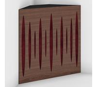 2 Pack - Acoustic Bass Trap "Pulse-F" with Velvet Fabric for mount in corner under the ceiling | Recording Studio Treatments | Size: 50x50x15cm (Nut-Burgundy, Pulse-150mm)