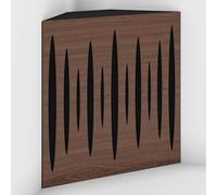 2 Pack - Acoustic Bass Trap "Pulse-F" with Velvet Fabric for mount in corner under the ceiling | Recording Studio Treatments | Size: 50x50x10cm (Nut-Black, Pulse-100mm)