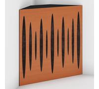 2 Pack - Acoustic Bass Trap "Pulse-F" with Velvet Fabric for mount in corner under the ceiling | Recording Studio Treatments | Size: 50x50x15cm (Cherry-Brown, Pulse-150mm)