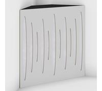 2 Pack - Acoustic Bass Trap "Pulse-F" with Velvet Fabric for mount in corner under the ceiling | Recording Studio Treatments | Size: 50x50x15cm (White-White, Pulse-150mm)